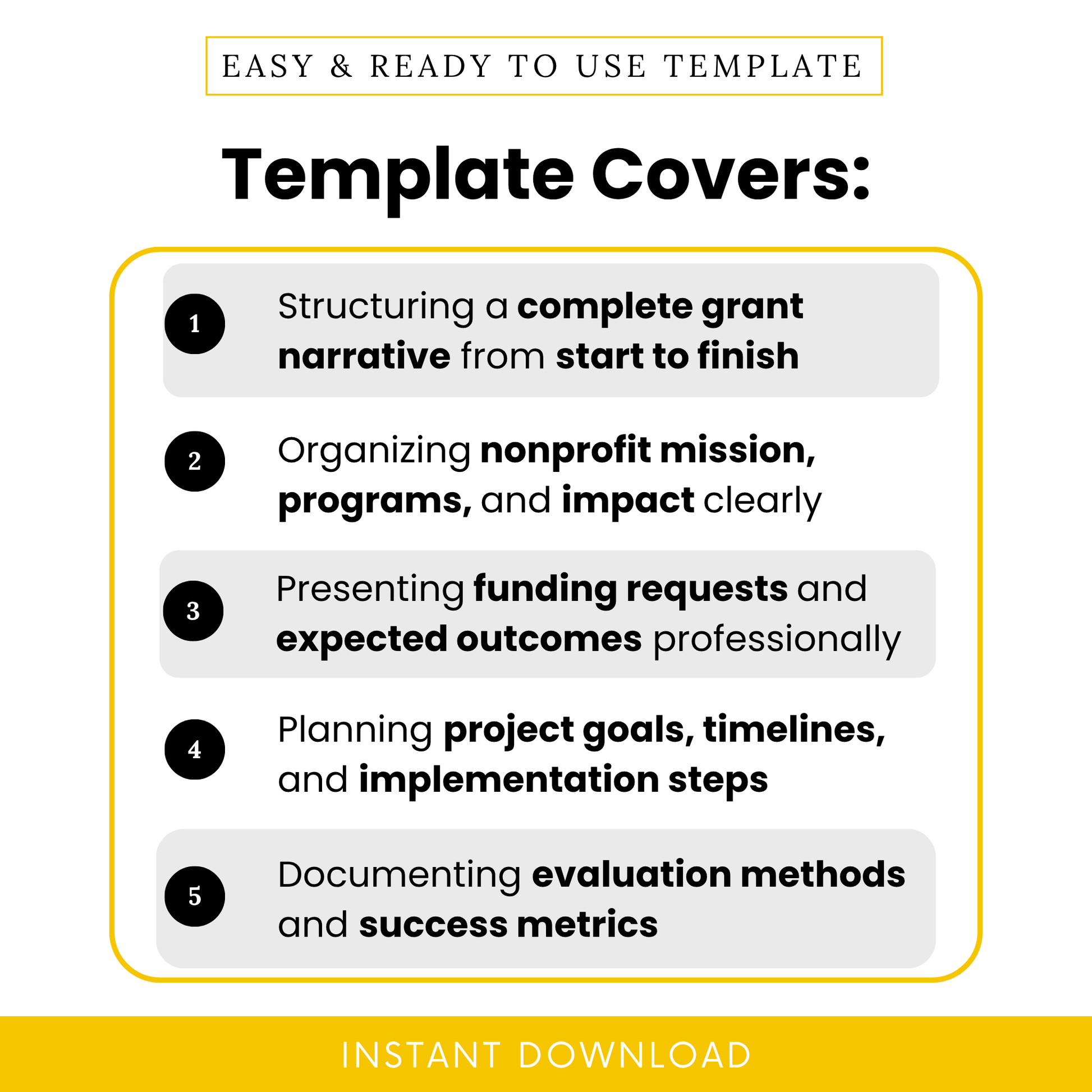 Simple Grant Narrative Template showcasing key use cases like structuring proposals, organizing nonprofit programs, and presenting funding requests. This Grant Narrative Outline Template PDF helps teams clearly plan projects, timelines, and outcomes using an editable, professional format.
