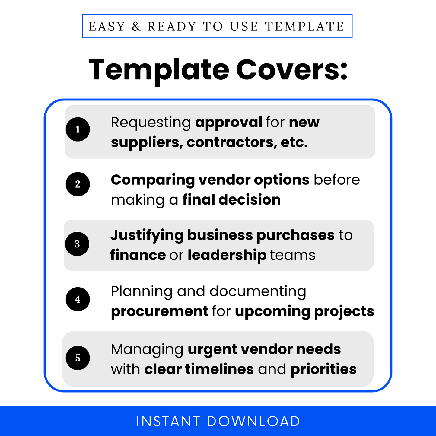 Vendor Request Form template showcasing real business use cases like supplier approval, procurement planning, and decision-making, perfect for managers and operations teams.