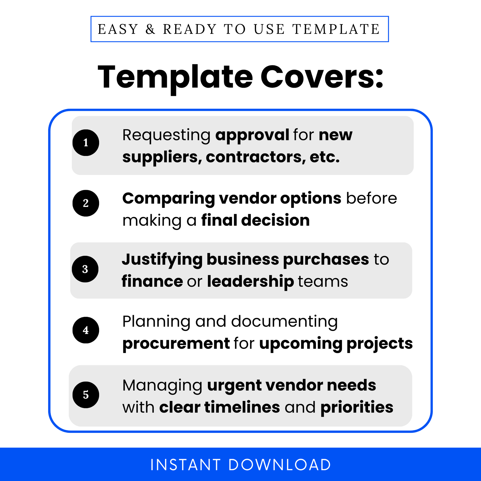 Vendor Request Form template showcasing real business use cases like supplier approval, procurement planning, and decision-making, perfect for managers and operations teams.