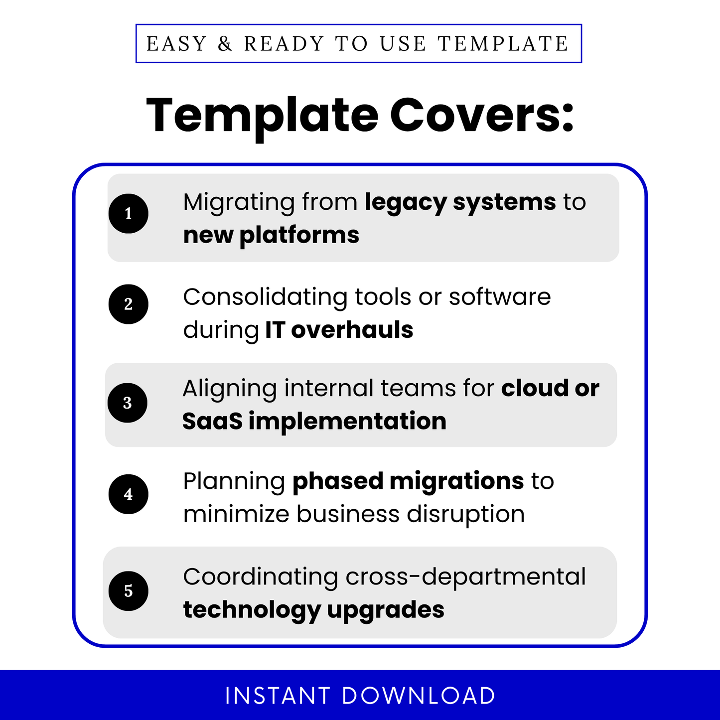 Overview of how this migration plan can be used, including moving from legacy systems, managing IT upgrades, planning SaaS implementations, and coordinating cross-team technology changes.
