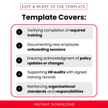 Highlights five uses of the training acknowledgement form template: verifying training completion, documenting onboarding, acknowledging policy updates, supporting HR audits, and reinforcing organizational standards.