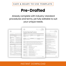 Pre-drafted IT Access Control & Permissions Management SOP Template – ready-to-use standard operating procedure document with fully editable industry-standard content. Includes detailed sections such as roles and responsibilities, terms and definitions, procedure steps, compliance, and documentation. Ideal for IT managers, compliance officers, and businesses that need a structured and secure process. Available as an instant digital download in Word and PDF formats.