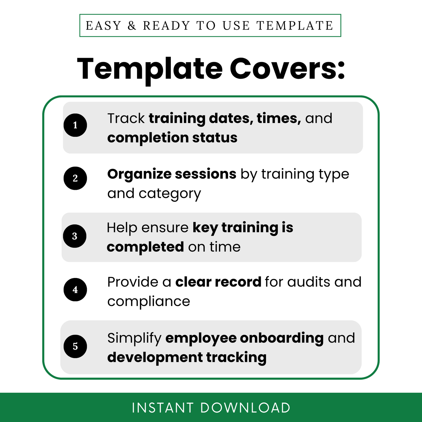 Simple Employee Training Plan & Tracker Template (Excel)