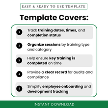 Simple Employee Training Plan & Tracker Template (Excel)