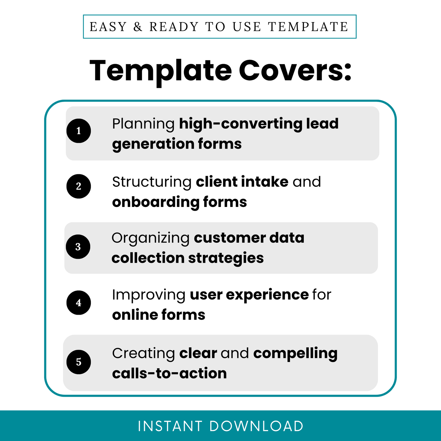 Simple Lead Capture Form Template showcasing key use cases like planning lead generation forms and improving user experience. This editable Lead Capture Form Planner Template helps businesses organize client intake and optimize marketing workflows.