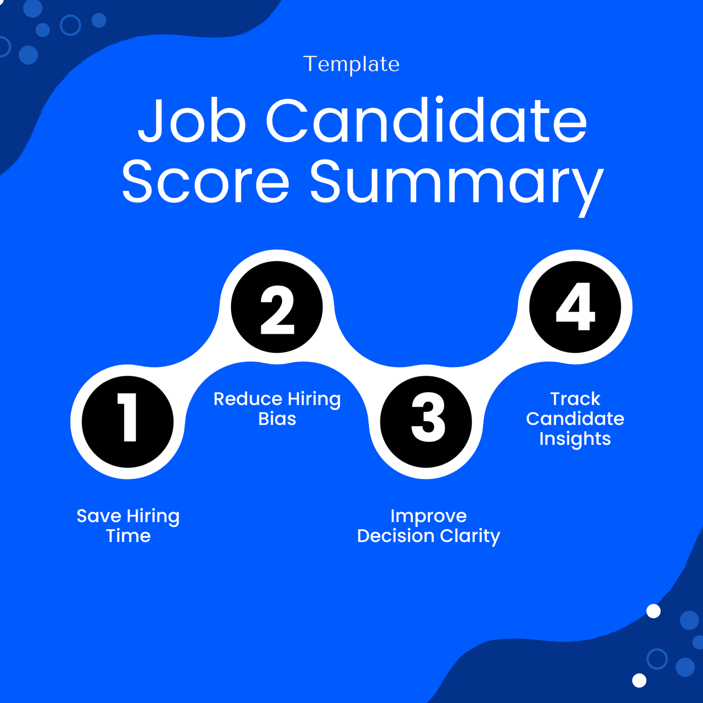 Simple Job Candidate Score Summary Template visual highlighting benefits like reducing hiring bias, saving time, and improving decision clarity. This candidate scoring template is a powerful HR tool for recruiters and hiring teams aiming for more effective and data-driven hiring decisions.