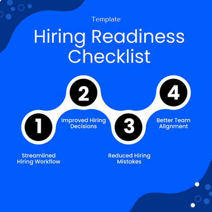 Hiring readiness checklist benefits including streamlined hiring workflow, improved hiring decisions, reduced hiring mistakes, and better team alignment