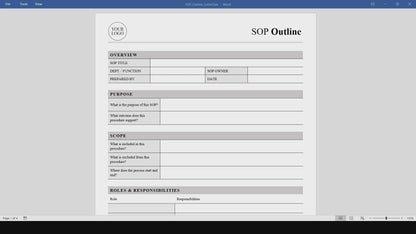 SOP Outline Template (Word, PDF)