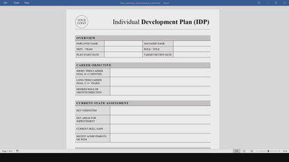 Individual Development Plan (IDP) Template (Word, PDF)